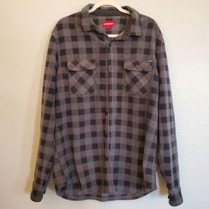 UNION BAY Men's microfleece button down checkered flannel